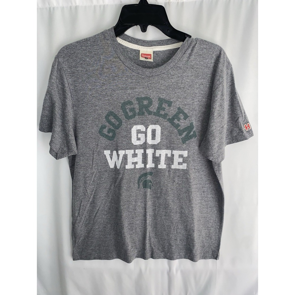 Homage Michigan State‎ Spartans Go Green Go White T Shirt Medium